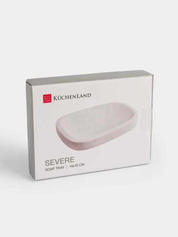 Мыльница, 14х10 см, цемент, прямоугольная, песочная, Severe, image-3
