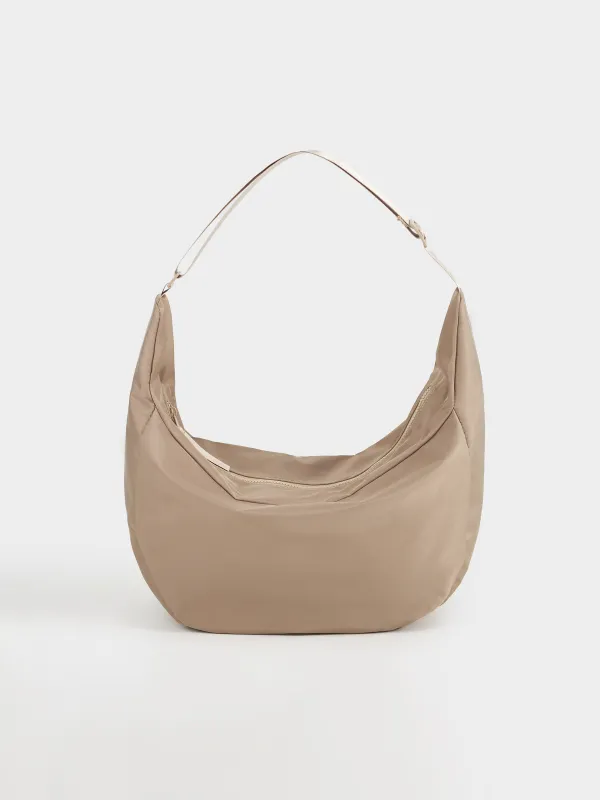 Сумка, 24х40 см, с регулируемым ремешком, полиэстер, бежевая, Force sport, image-0