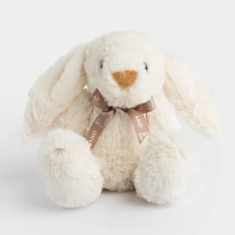 Игрушка, 21 см, мягкая, с подвижными лапами, полиэстер, бежевая, Кролик, Rabbit, image-0