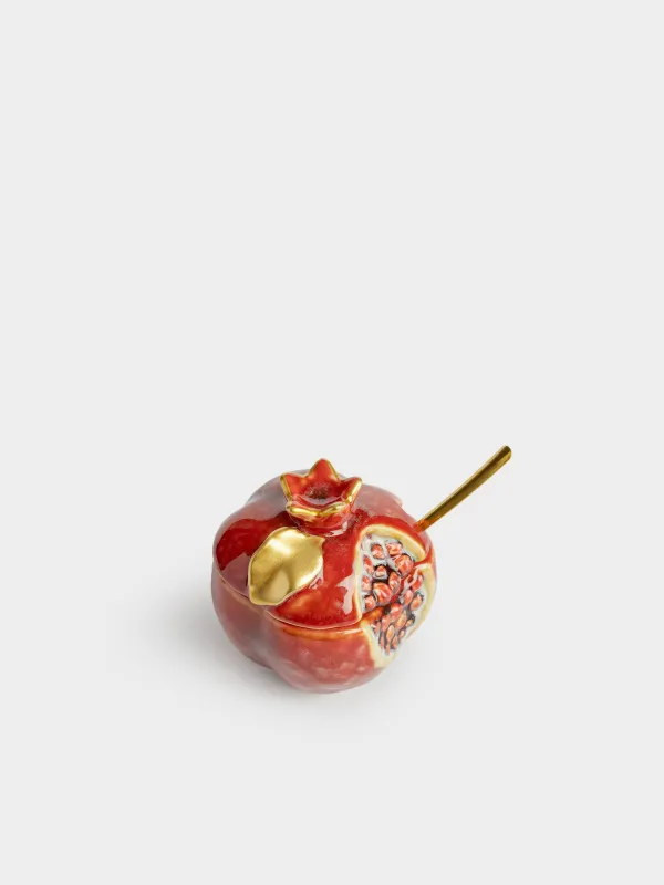 Сахарница, ... мл, 9 см, с ложкой, Гранат, Pomegranate, image-1