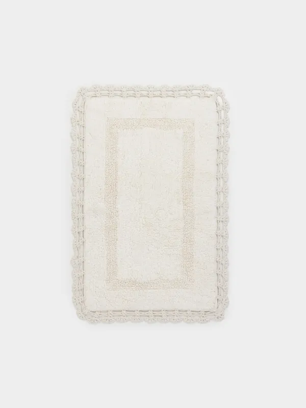 Коврик, 50х80 см, хлопок, кремовый, Кружево, Knit, image-0
