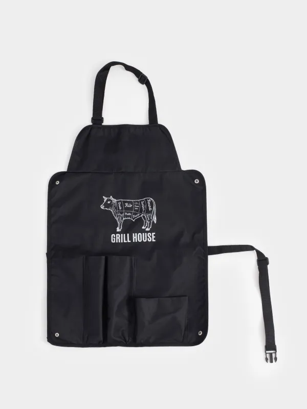 Набор для барбекю, 4 пр, в фартуке, BBQ, image-10