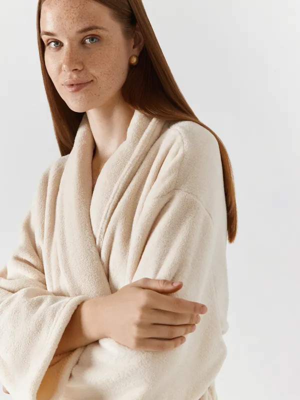 Халат с длинным рукавом, молочный, Letisha, image-2