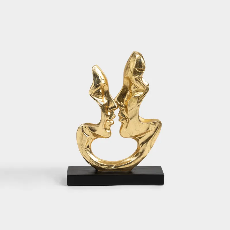 Статуэтка, 31 см, полирезин, золотистая, Поцелуй, Baise