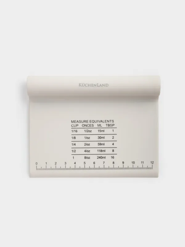 Шпатель кондитерский, 13 см, с линейкой, силикон, бежевый, Bakery, image-0