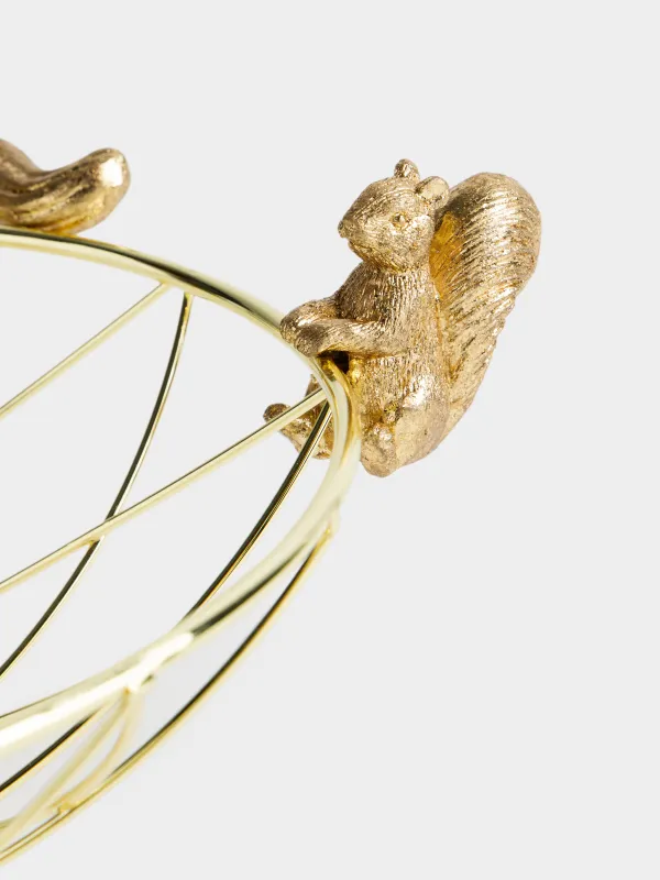 Корзина для фруктов, 26х28 см, Тыква и белка, Twist gold, image-1