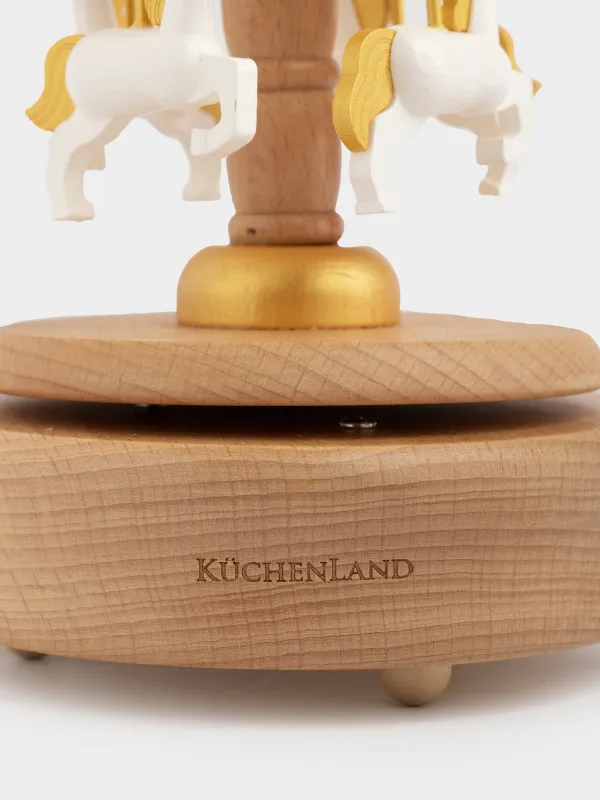 Статуэтка музыкальная, 17 см, заводная, Карусель, Music wood, image-3