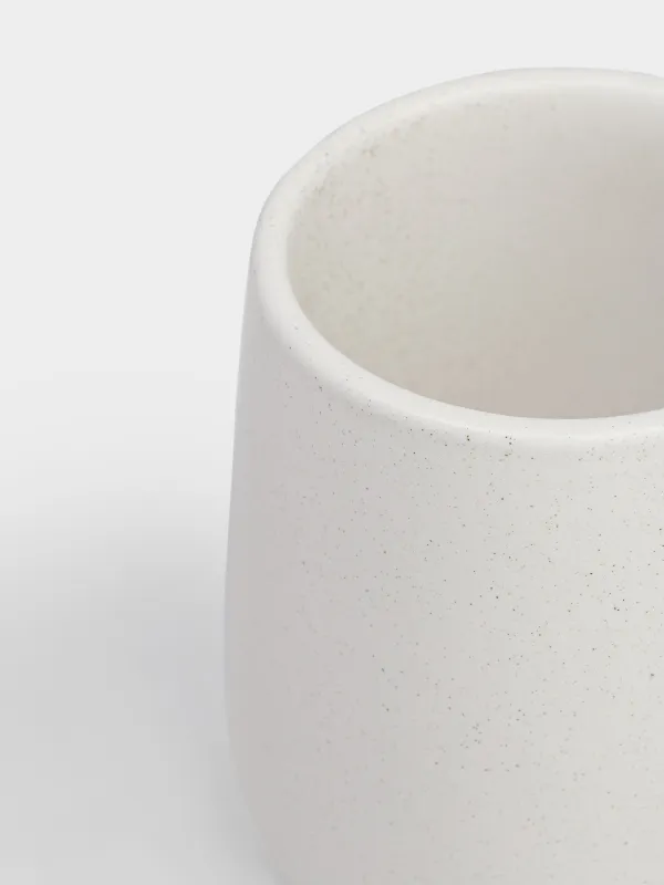 Стакан для ванной комнаты, 10 см, фарфор P, белый, в крапинку, Delicia, image-3