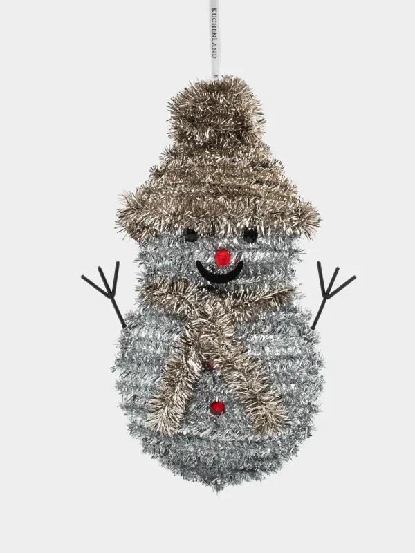 Украшение декоративное, 35 см, подвесное, Снеговик, Tinsel decor, image-0