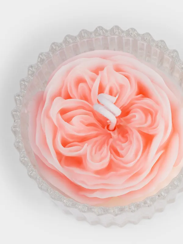 Свеча ароматическая, 6х9 см, в подсвечнике, Blue Bell, Роза, Rose, image-4