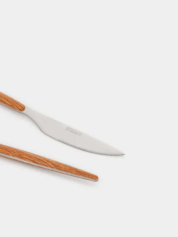 Нож столовый, 2 шт, сталь/пластик, коричневый, Oslo, image-3