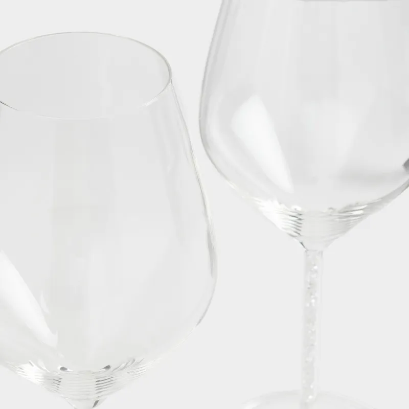 Бокал для вина, 450 мл, 2 шт, стекло/стразы, Crystal shine, image-1