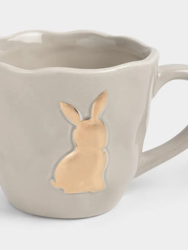 Кружка, 380 мл, Кролик, Rabbit gold, image-1