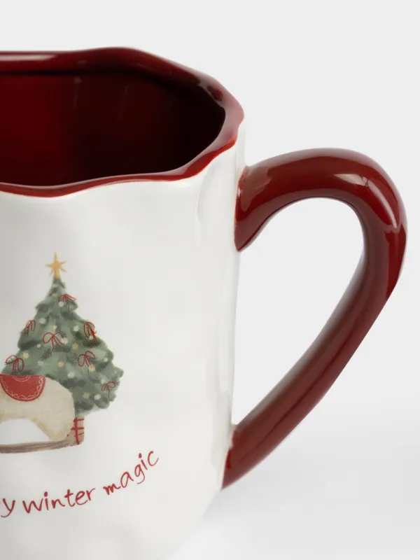Кружка, 560 мл, Овечка с елкой, Christmas tree, image-1