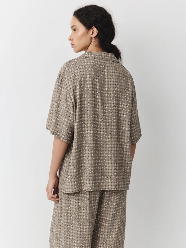 Рубашка женская, бежевая, Emri, image-3