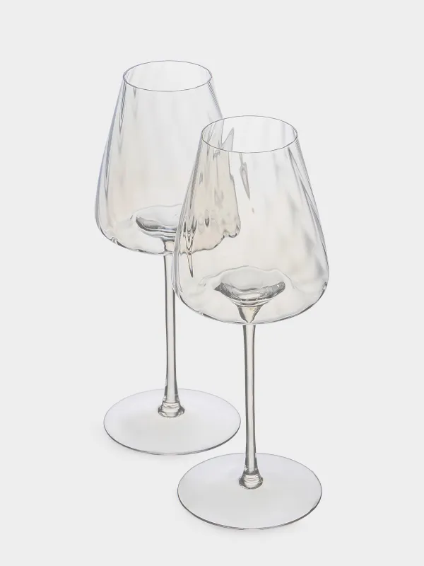 Бокал для красного вина, 480 мл, 2 шт, стекло, перламутр, Sorento bend, image-3
