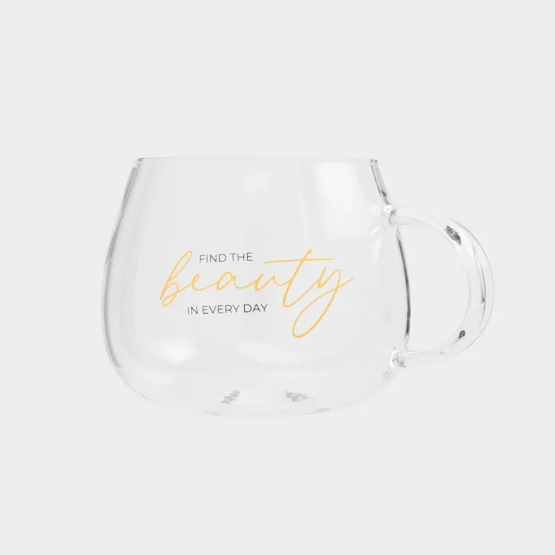 Кружка, 380 мл, 2 шт, стекло Б, Find the beauty, Scroll, image-1