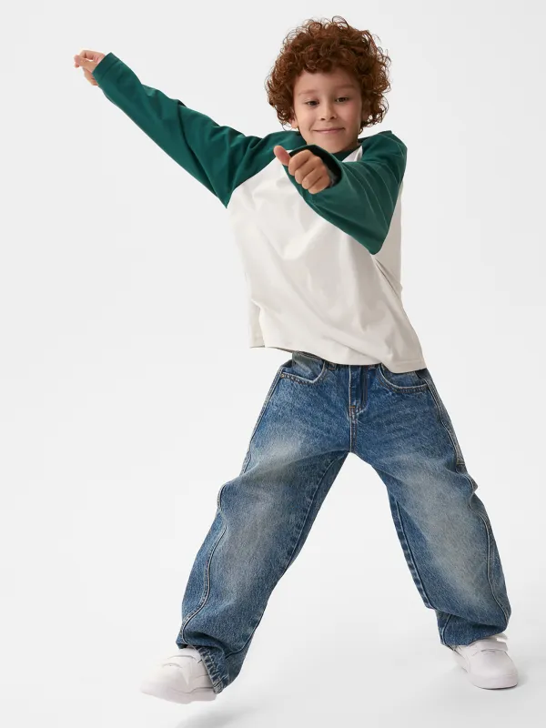 Лонгслив детский, для мальчиков, хлопок, молочно-зеленый, Frenk, image-5