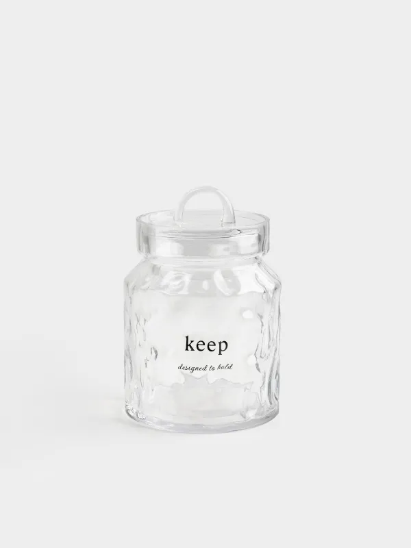 Банка для сыпучих продуктов, 1,1 л, Clear font, image-0