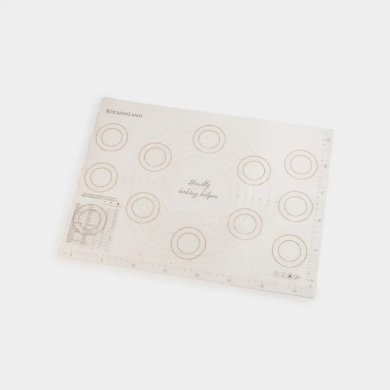 Коврик для выпечки, 30х40 см, силикон, серый, Bakery