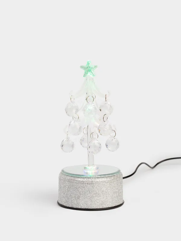 Статуэтка с подсветкой, 18 см, вращающаяся, Christmas vitreous, image-3