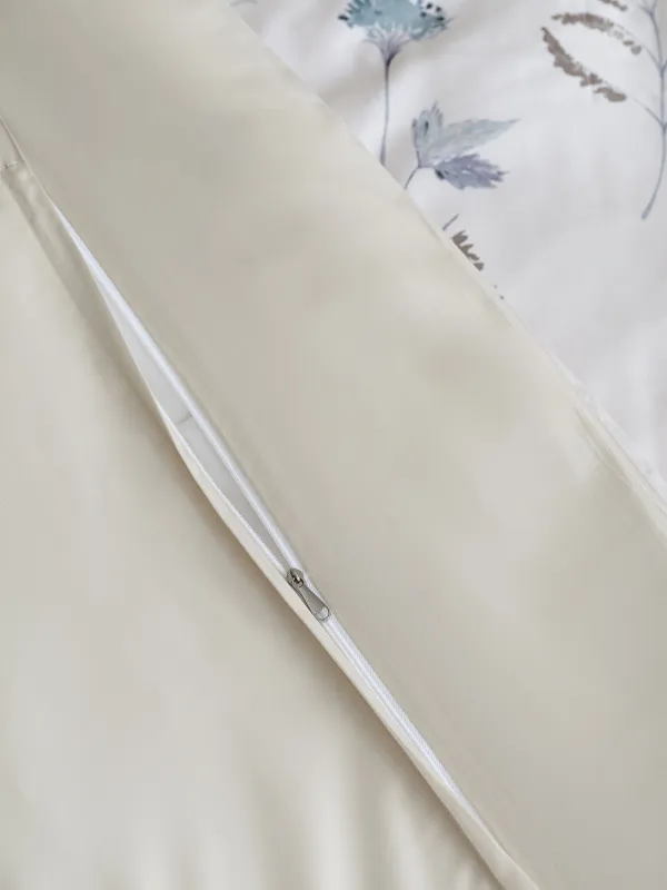 КПБ евро, тенсель 300 ТС, молочный, Полевые цветы, Tencel, image-4