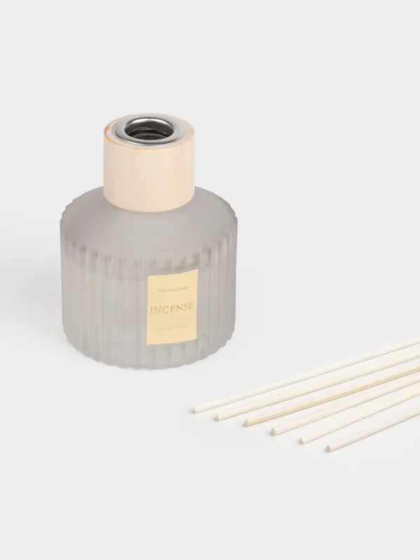 Ароматический диффузор, 80 мл, матовый, серый, Leather Incense, Incense, image-2