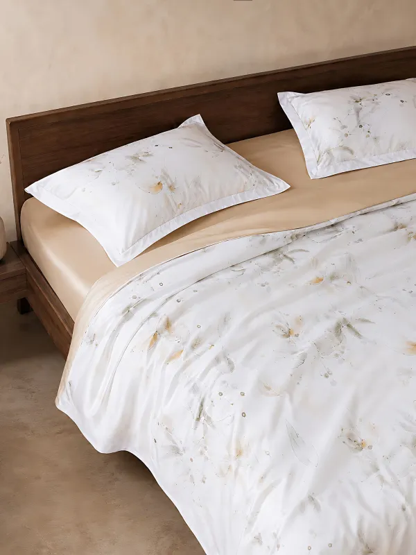 Постельное белье, евро, тенсель, Цветы с ягодами, Tencel, image-1