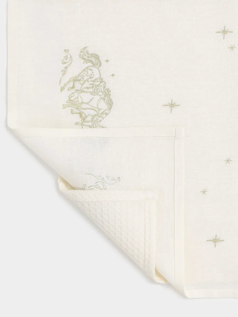 Полотенце кухонное, 40х60 см, 2 шт, хлопок, молочное/бежевое, Лошади и звезды, Stars horse, image-2