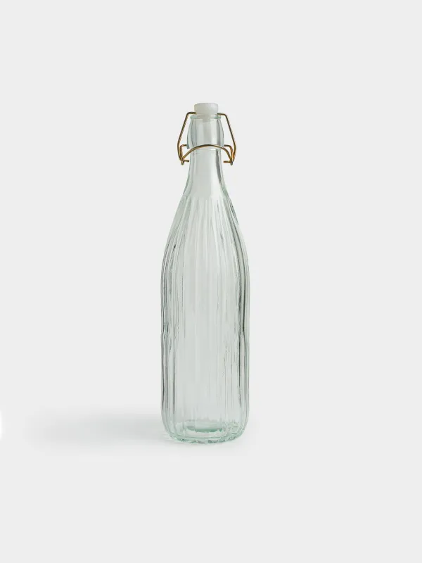 Бутылка для масла или уксуса, 1 л, с клипсой, Ribby gold, image-0