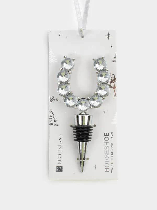 Пробка для винной бутылки, 12 см, металл, черная, Подкова, Horseshoe, image-5