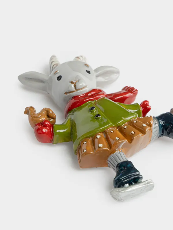 Магнит, 9 см, Козочка на коньках, Goat, image-1