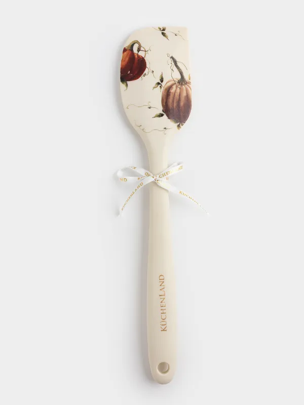 Лопатка-шпатель, 27 см, силикон, молочная, Тыквы, Forest symphony, image-0