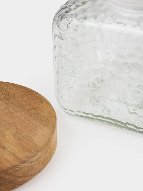 Банка для сыпучих продуктов, 1,2 л, Ripply wood, image-3