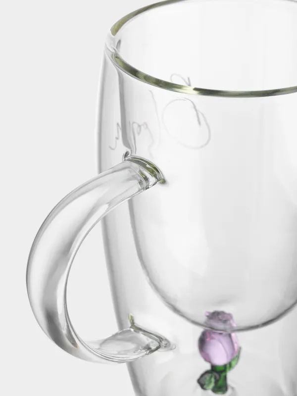 Кружка, 340 мл, стекло Б, Цветок, Air shape, image-3