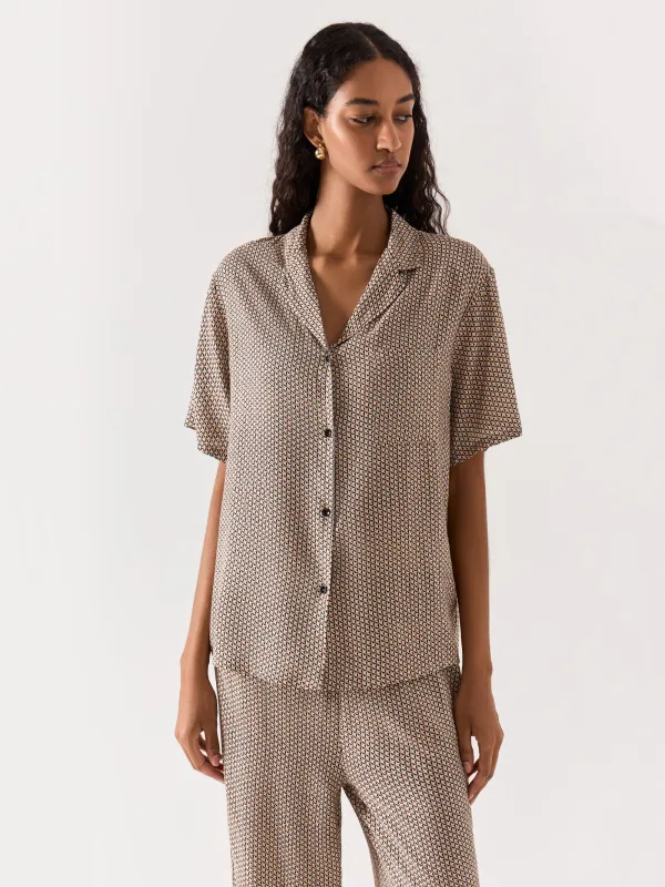 Рубашка, бежевая, Emri, image-0