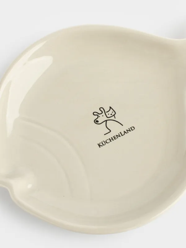 Миска для животных, 18х14 см, 100 мл, плоская, керамика D, серая, Рыба, Whiskers, image-2