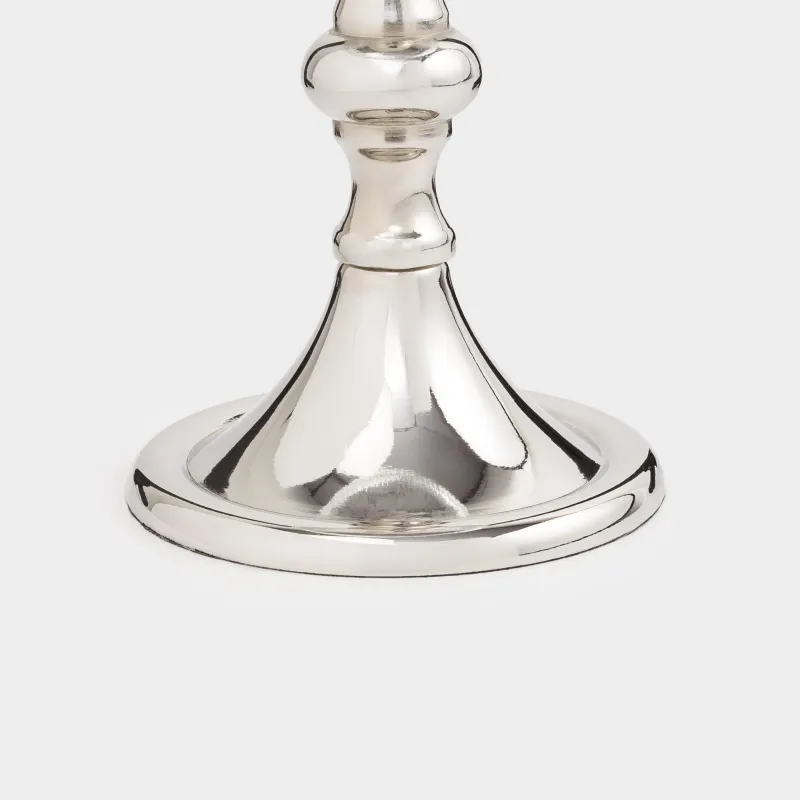 Блюдо на ножке, 14х20 см, стекло Р/металл, серебристое, Fantastic rib, image-3