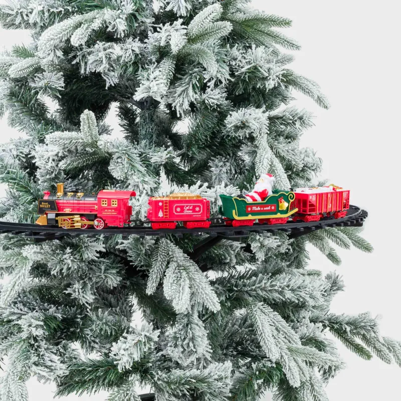 Железная дорога игрушечная, M, музыкальная, с подсветкой, подвесная, Поезд, Game rail, image-0