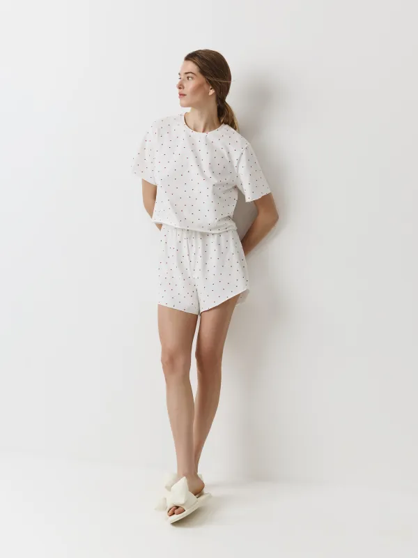 Комплект женский, домашний, футболка/шорты, Mariona, image-1
