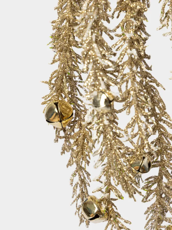 Композиция новогодняя, 50 см, подвесная, Хвоя, Conifer champagne, image-1