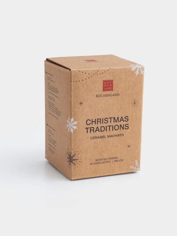 Свеча ароматическая, 8х9 см, в подсвечнике, стекло, шампань, Аромат, Шар, Gold candle, image-3