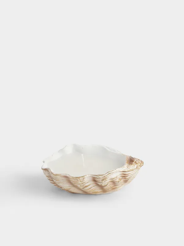 Свеча, 8х12 см, в подсвечнике, Устрица, Seaside candle, image-1