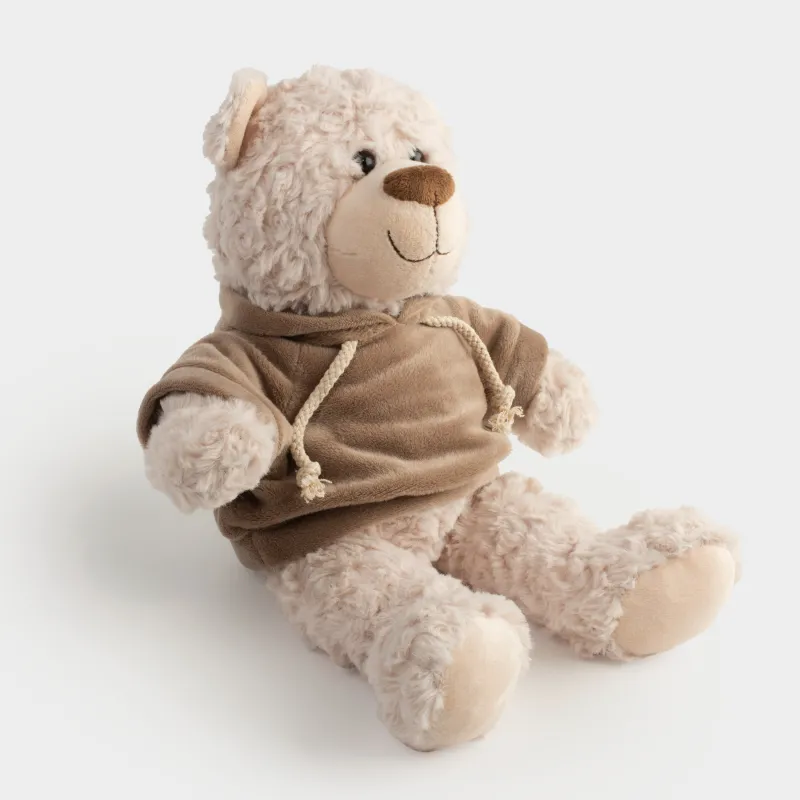 Игрушка, 35 см, мягкая, полиэстер, молочная, Медведь в худи, Bear, image-3