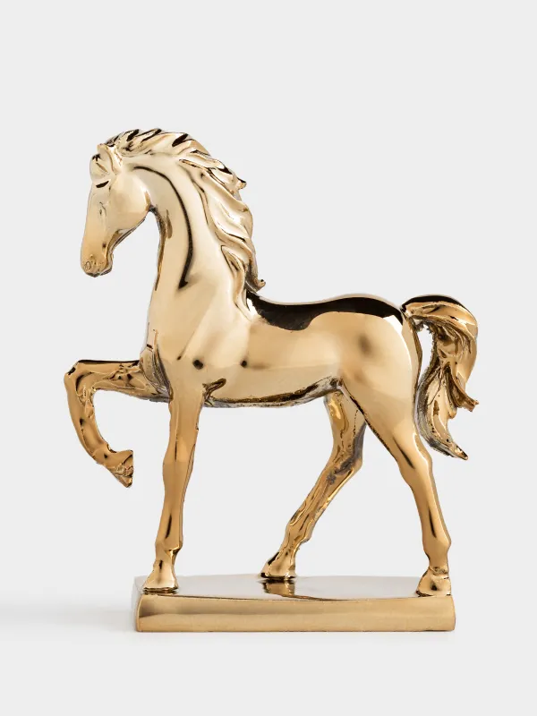 Статуэтка, 8 см, полирезин, шампань, Лошадь, Horse gold, image-0