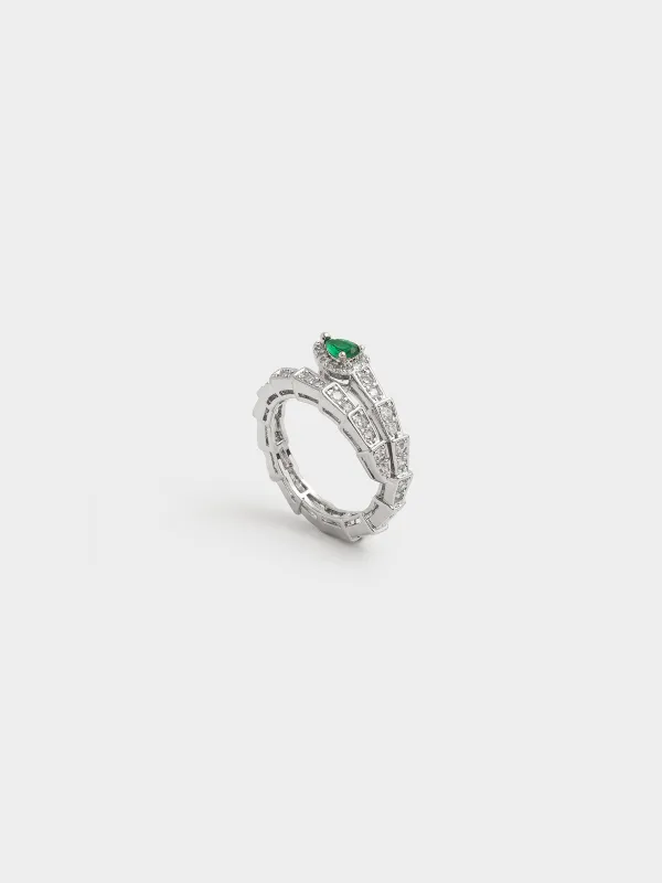 Кольцо, Змея, Jewelry snake crystal, image-2