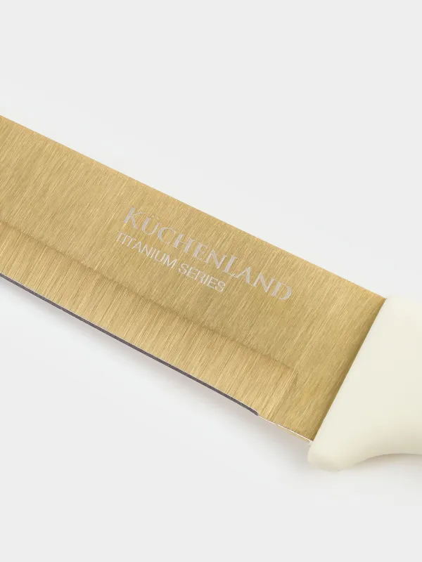 Нож для нарезки, 13 см, с чехлом, сталь/пластик, молочно-золотистый, Regular gold, image-2