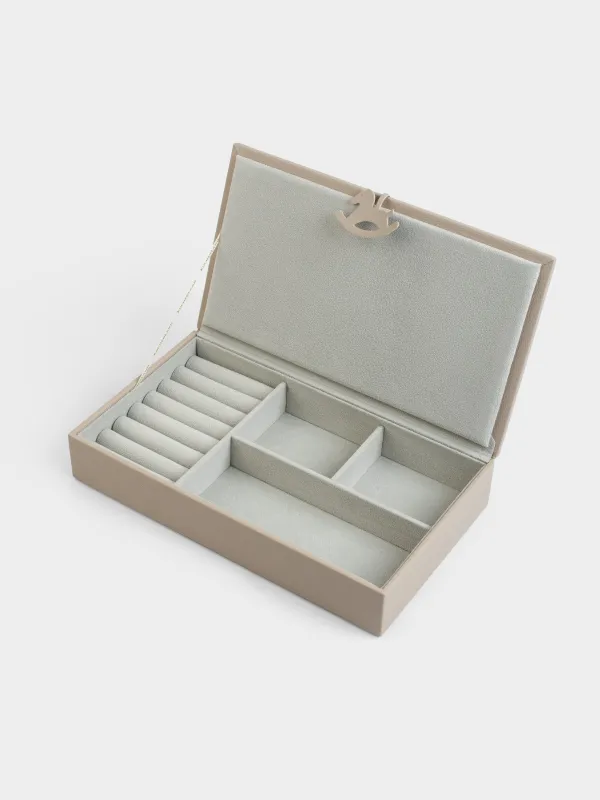 Шкатулка для украшений, 26х15 см, искусственная кожа/МДФ, бежевая, Лошадка, Premiere one, image-4