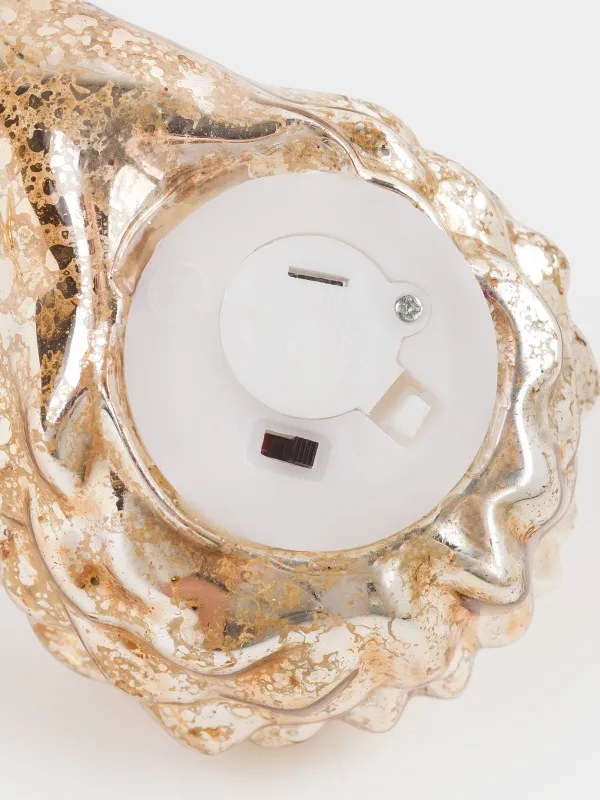 Статуэтка с подсветкой, 11 см, стекло, шампань, Еж, Patina, image-4