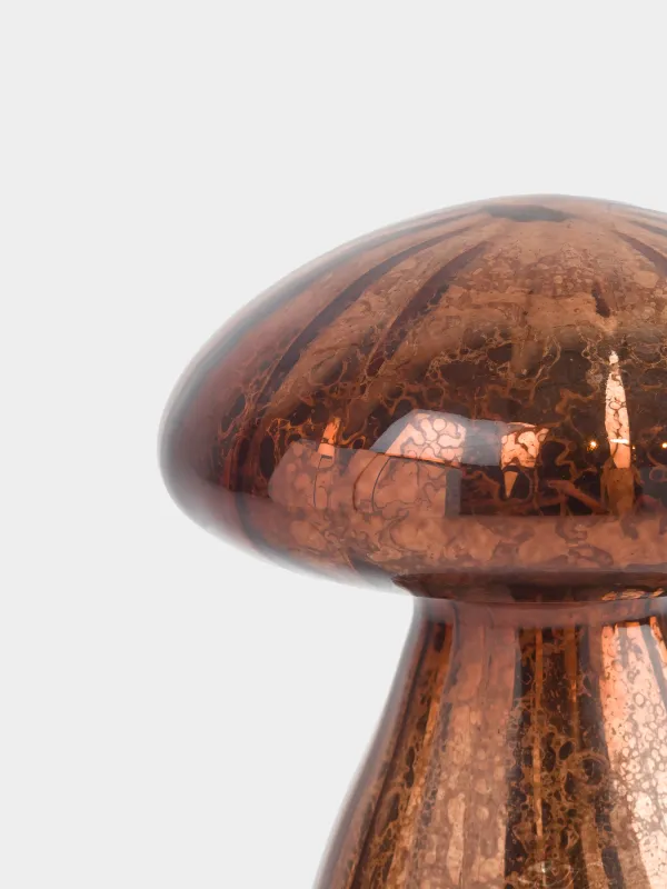 Светильник декоративный, 15 см, стекло, коричневый, Гриб, Illumination, image-2